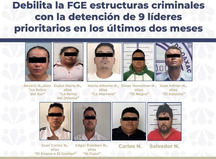 ¡Vientos! Fiscalía detiene a nueve criminales peligrosos, ojala nunca salgan