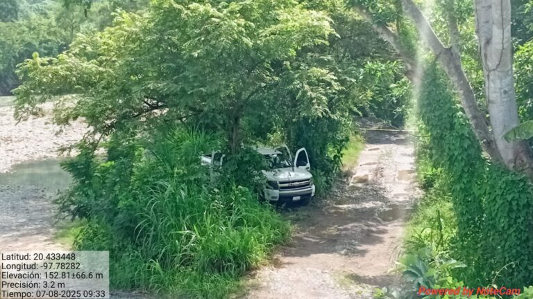 ¿Y la Cheyenne apá? abandonada en Xicotepec con granadas y armas largas