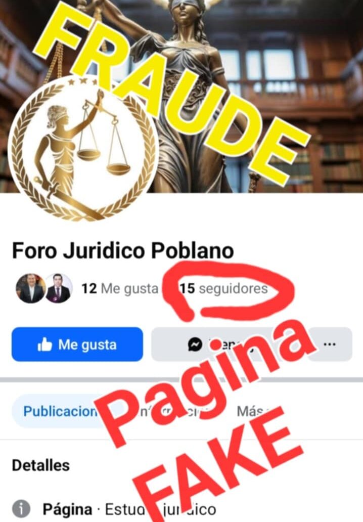 Foro Jurídico se deslinda de pagina FAKE creada con fines de lucro