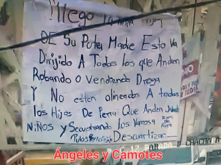 Hoy amanece Amozoc con narcomanta